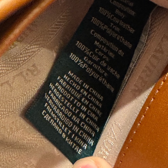 Ralph Lauren Tan Leather Wallet/Clutch Bag w/Detachable Strap - Picture 9 of 12